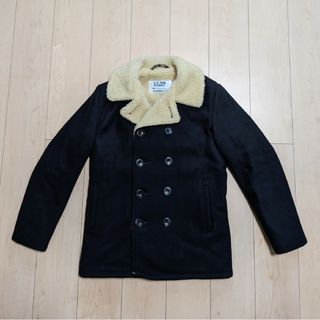 ショット(schott)の38 良品 SCHOTT × RON HERMAN Pコートブラック 黒(ピーコート)