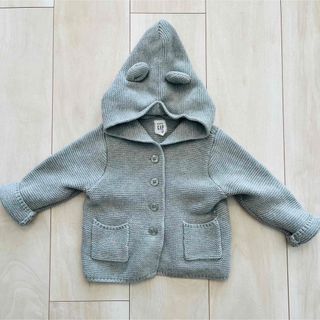 ベビーギャップ(babyGAP)のGAP くま耳 ニットカーディガン　80センチ(カーディガン/ボレロ)