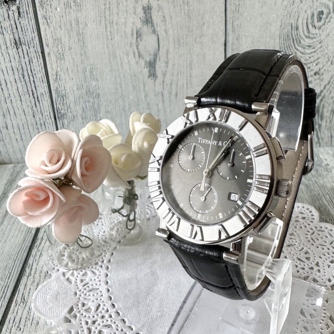 確認済み付属品【美品】TIFFANY&Co ティファニー 腕時計 アトラス クロノグラフ