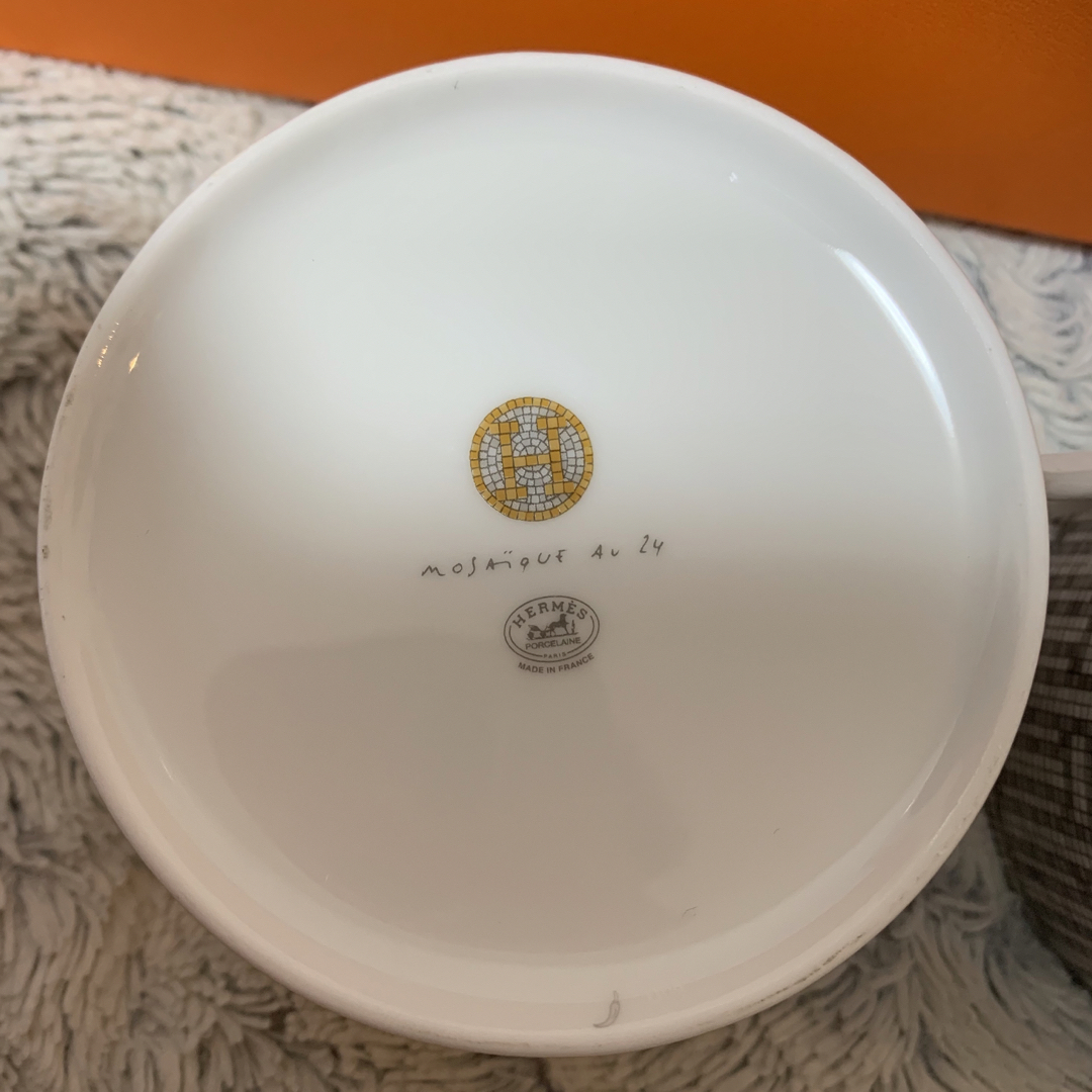 Hermes - HERMES カップ&ソーサーペア モザイクゴールド プラチナの