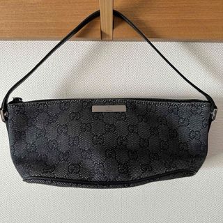 グッチ(Gucci)のグッチ　GUCCI  アクセサリーポーチ 7198 難あり　グレー(ハンドバッグ)