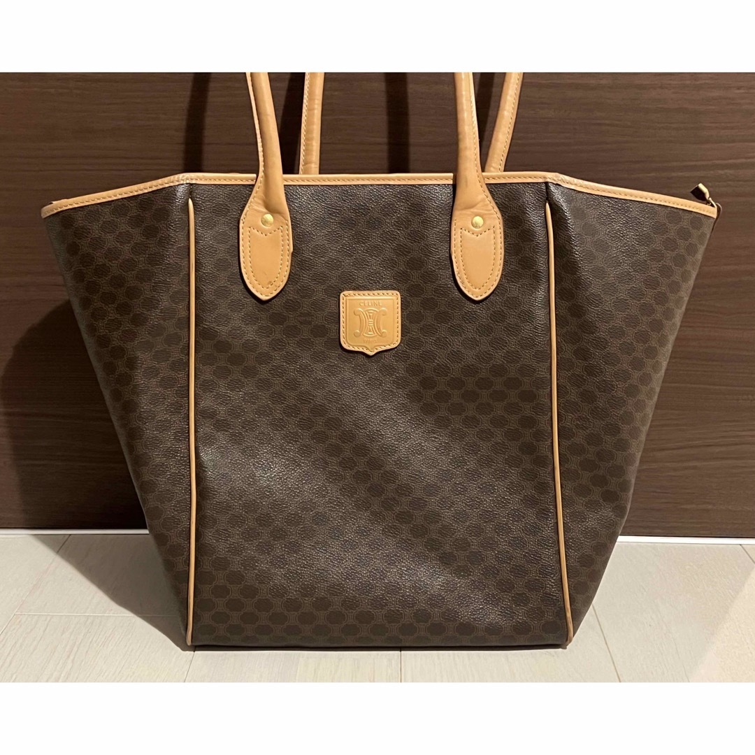 celine - CELINE オールドセリーヌ トートバッグ レザー キャンバス