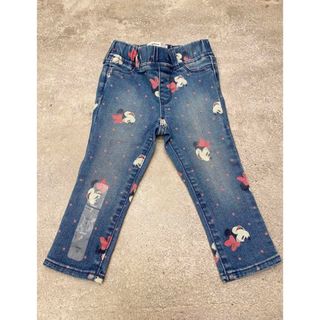 ギャップ(GAP)の新品　GAP　ギャップ　ミッキー　ミニー　デニム　女の子　2y 2歳　90(パンツ/スパッツ)