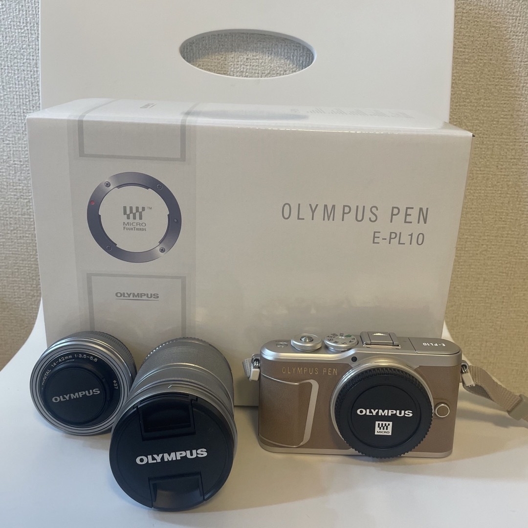 OLYMPUS - オリンパス E-PL10 EZダブルズームキット ブラウン 今月限定