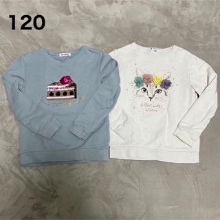 グローバルワーク(GLOBAL WORK)のKIDS★グローバルワーク デザインスウェット★トレーナー★120(Tシャツ/カットソー)