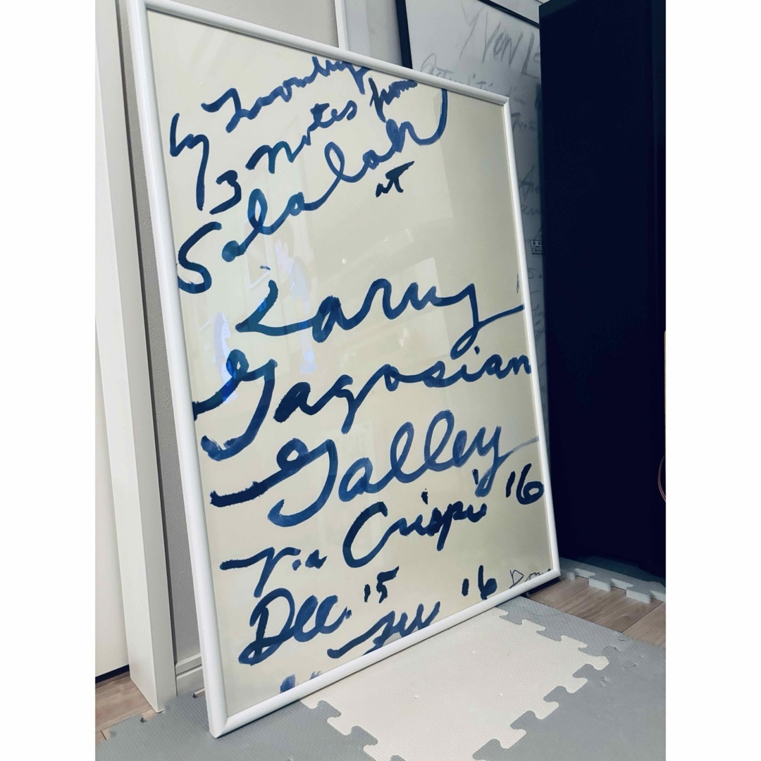 カラーホワイト特注フレーム額装済 Cy Twombly サイ・トゥオンブリー 人気希少ポスター