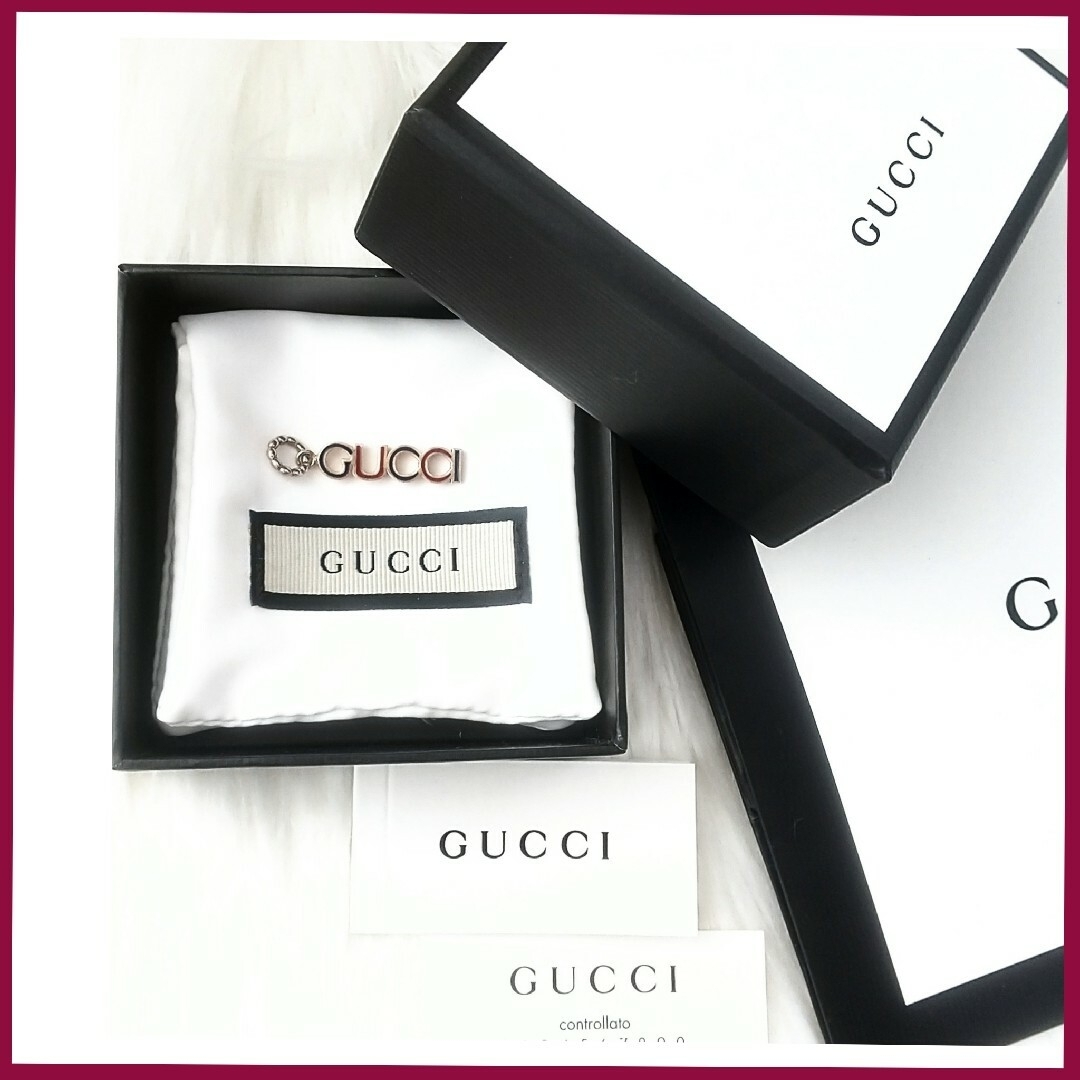 グッチGUCCI✪ネックレストップ ロゴプレート✪Ag925 シルバー