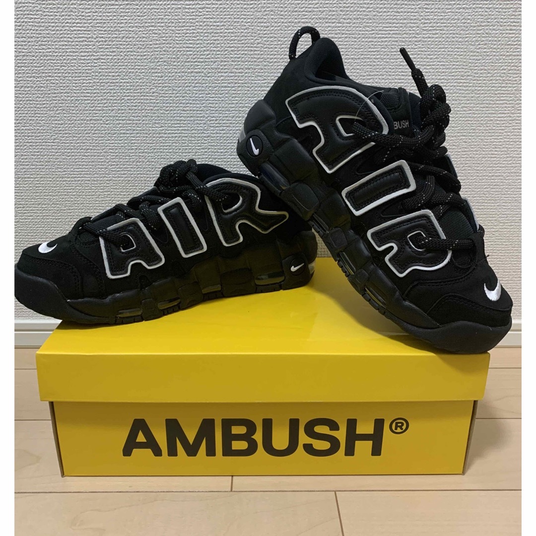 AMBUSH × Nike Air More Uptempo Low 黒白-