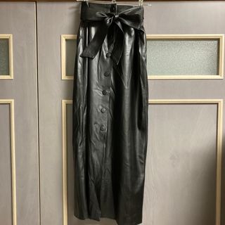 ザラ(ZARA)のZara フェイクレザースカート(ロングスカート)