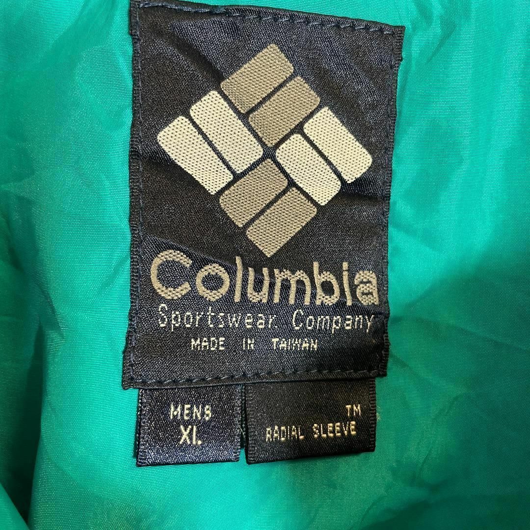 Colorマルチカラーパープル【ザ90年代】COLUMBIA ナイロンジャケットオーバーサイズXL