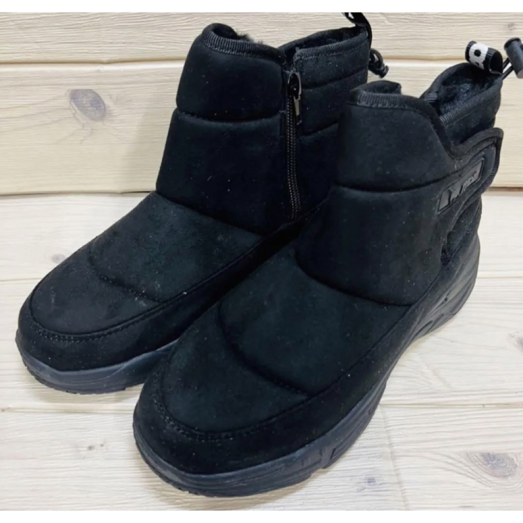 モズ 軽量・防水 キルティング ショートブーツ ブラック L レディースの靴/シューズ(ブーツ)の商品写真