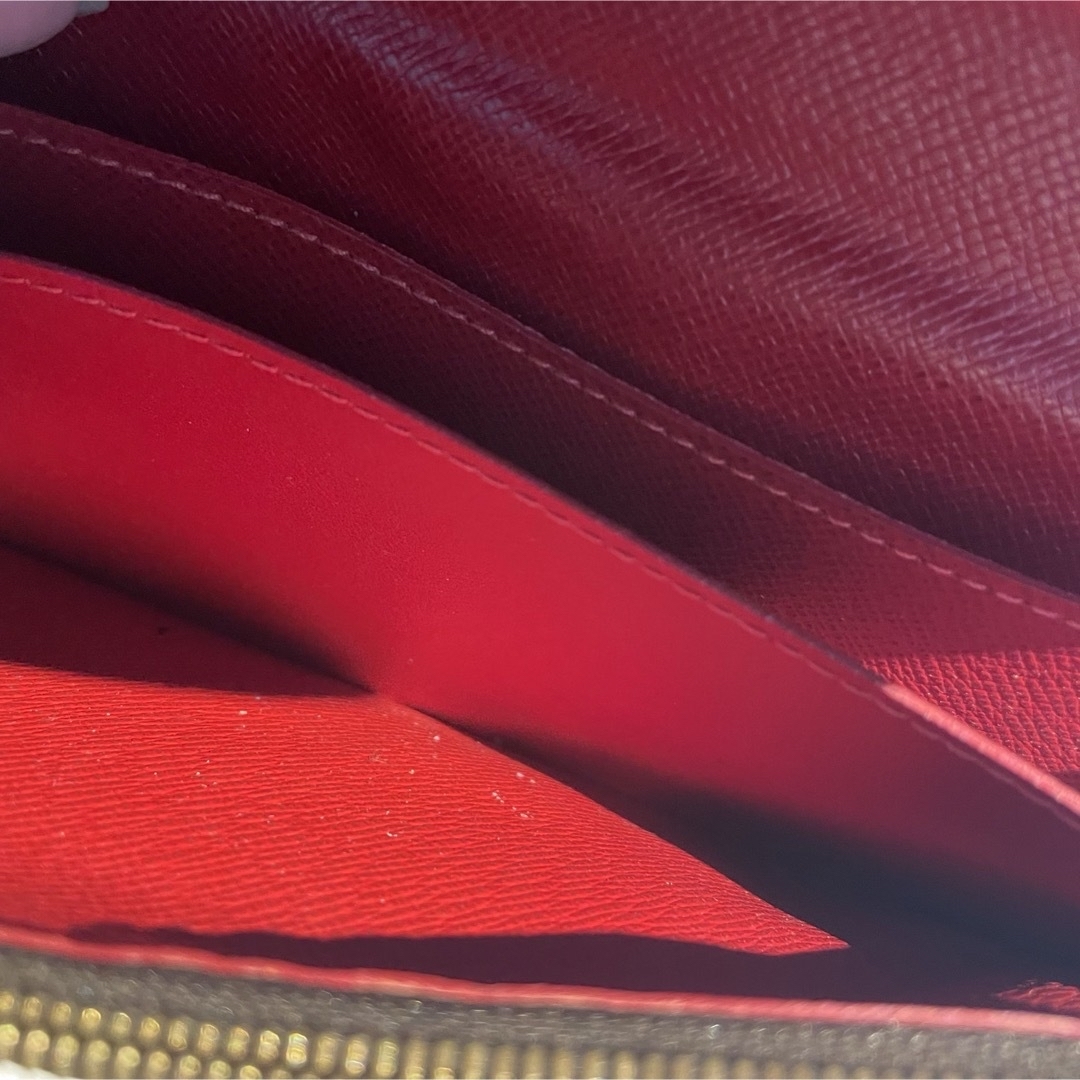 LOUIS VUITTON(ルイヴィトン)のルイヴィトン　ダミエ　ウォレット　財布　長財布　赤　レッド レディースのファッション小物(財布)の商品写真