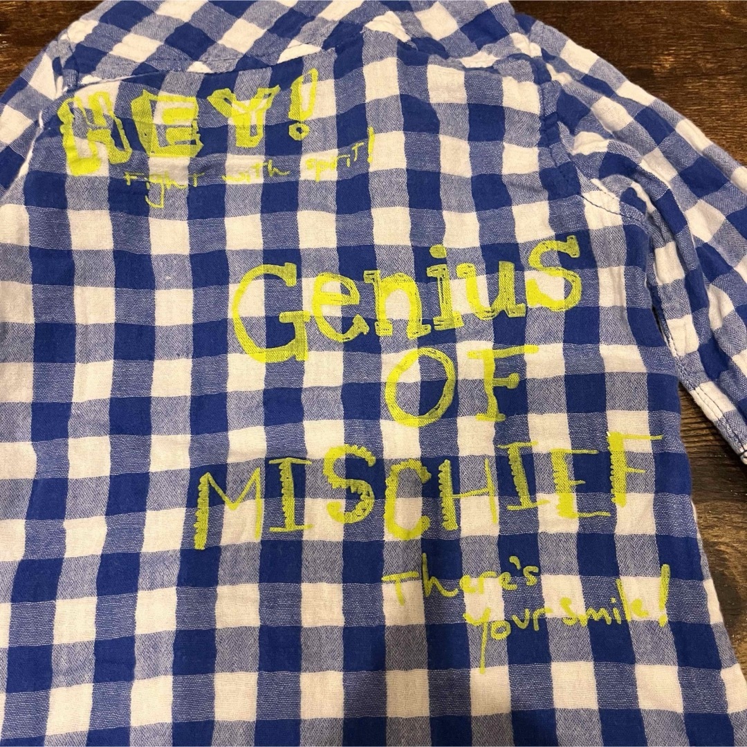 JUNK STORE(ジャンクストアー)の【値下げ】JUNK STORE(ジャンクストア) チェックシャツ　90 キッズ/ベビー/マタニティのキッズ服男の子用(90cm~)(Tシャツ/カットソー)の商品写真