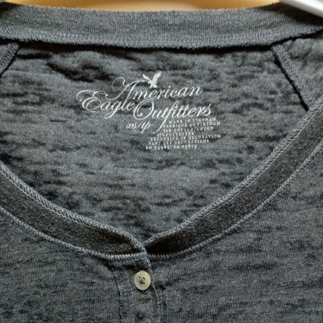 American Eagle(アメリカンイーグル)のAmerican Eagle　sizeＦ？　アメリカンイーグル　七分袖Ｔシャツ レディースのトップス(Tシャツ(長袖/七分))の商品写真