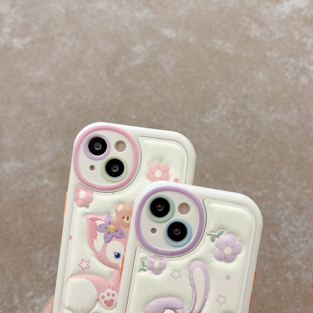 Disney(ディズニー)の☆iPhone13/14/15系 ディズニー リーナベル 可愛い ピンク ケース スマホ/家電/カメラのスマホアクセサリー(iPhoneケース)の商品写真