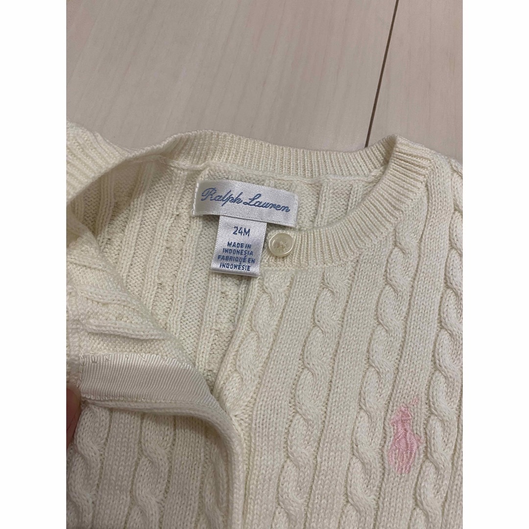 Ralph Lauren(ラルフローレン)の美品♡ラルフローレン 24M/90 カーディガン キッズ/ベビー/マタニティのキッズ服女の子用(90cm~)(カーディガン)の商品写真