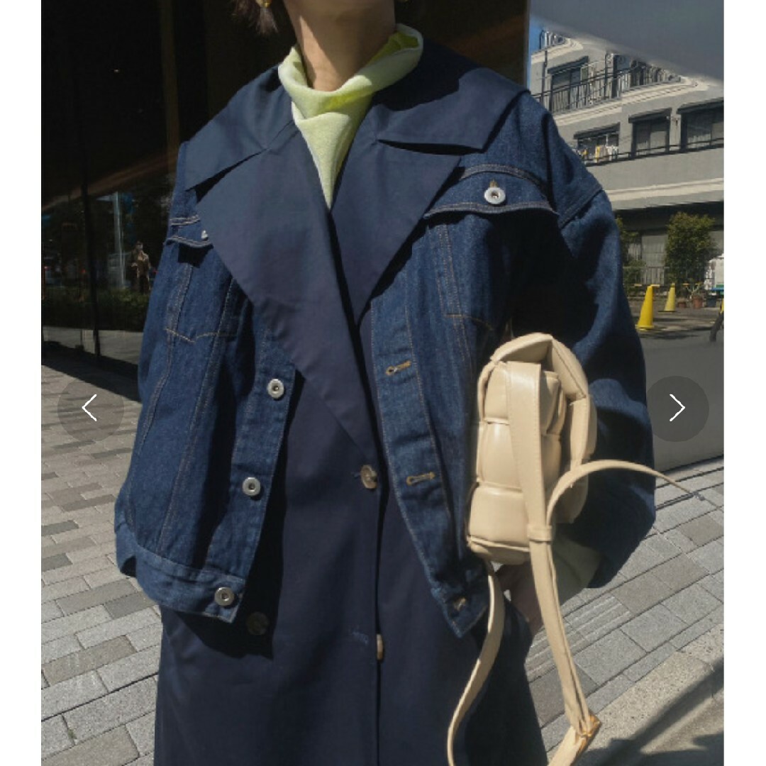 Ameri VINTAGE(アメリヴィンテージ)のAmeri★ 3WAY DENIM LAYERED TRENCH レディースのジャケット/アウター(トレンチコート)の商品写真