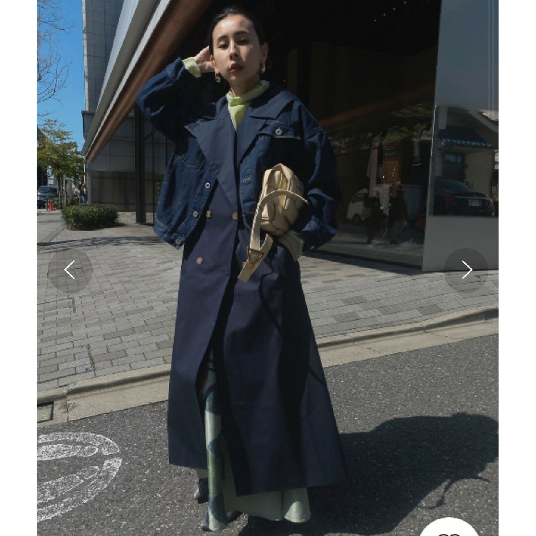 Ameri VINTAGE(アメリヴィンテージ)のAmeri★ 3WAY DENIM LAYERED TRENCH レディースのジャケット/アウター(トレンチコート)の商品写真