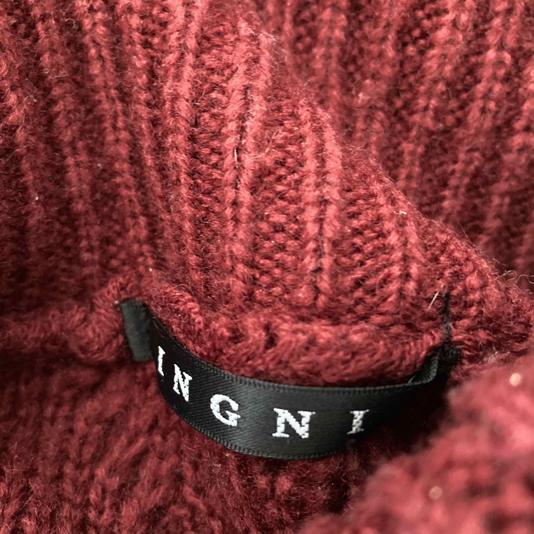 INGNI(イング)のイング(INGNI)  ケーブルオフタートルニット レディースのトップス(ニット/セーター)の商品写真