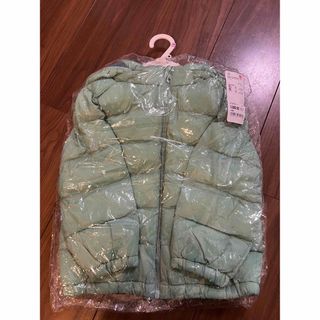 ユニクロ(UNIQLO)のUNIQLO baby ライトウォームパディッドパーカ　100センチ　Green(ジャケット/上着)