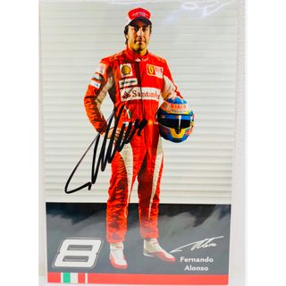 フェラーリ(Ferrari)の新品未開封　スクーデリアフェラーリF1チーム　フェルナンドアロンソ直筆サイン(その他)