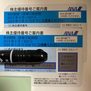 エーエヌエー(ゼンニッポンクウユ)(ANA(全日本空輸))のANA (全日本空輸)株主優待券 2枚 2024年5月31日まで(その他)