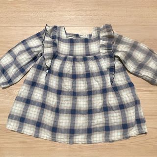 ザラキッズ(ZARA KIDS)のzara baby  チェックワンピース　86cm(ワンピース)