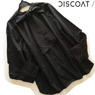 ディスコート(Discoat)のぱいかじ様専用◆新品Discoatボウタイリボンくるみボタンブラウス/BK(シャツ/ブラウス(長袖/七分))