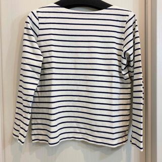 ユニクロ(UNIQLO)のユニクロ ボーダーボートネック Tシャツ ストライプ  M(カットソー(長袖/七分))