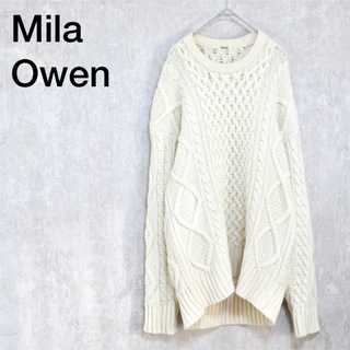 ミラオーウェン(Mila Owen)のMila Owen 構築シルエットオーバーサイズアランニット(ニット/セーター)