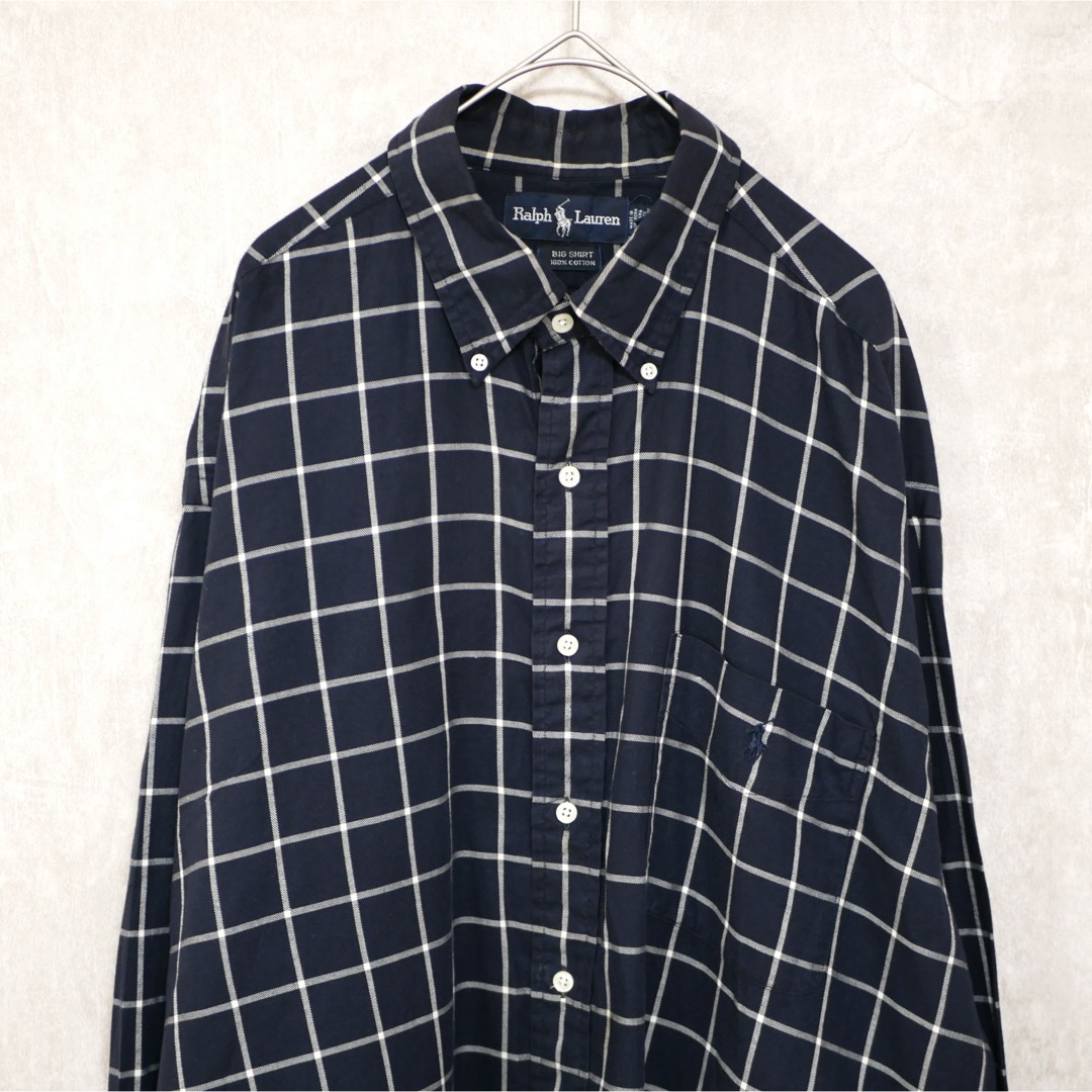 POLO RALPH LAUREN(ポロラルフローレン)のPolo Ralph Lauren 90's BIG SHIRT Navy メンズのトップス(シャツ)の商品写真