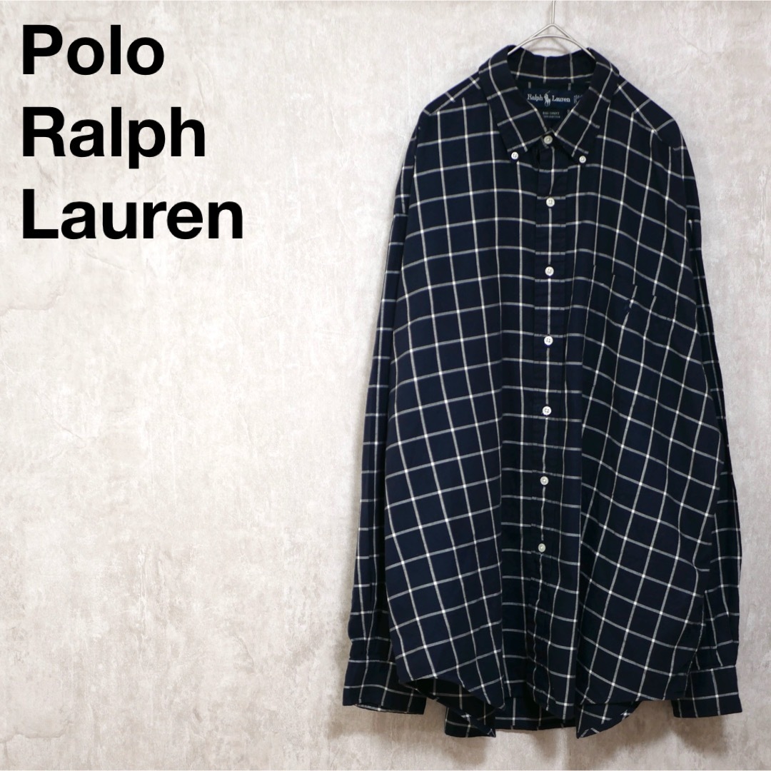 POLO RALPH LAUREN(ポロラルフローレン)のPolo Ralph Lauren 90's BIG SHIRT Navy メンズのトップス(シャツ)の商品写真