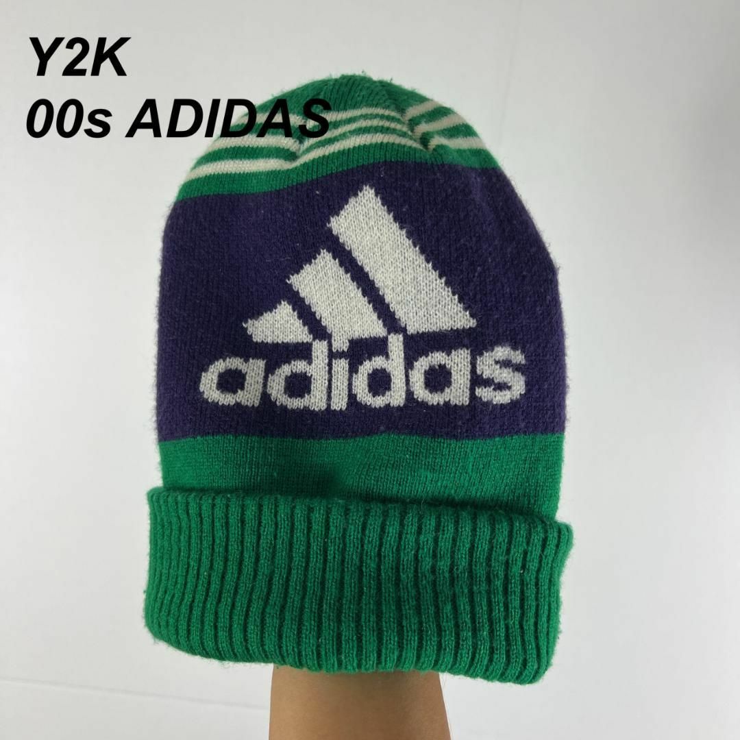 y2k 90s 00s ADIDAS アディダス パフォーマンス ロゴ ニット帽 | フリマアプリ ラクマ