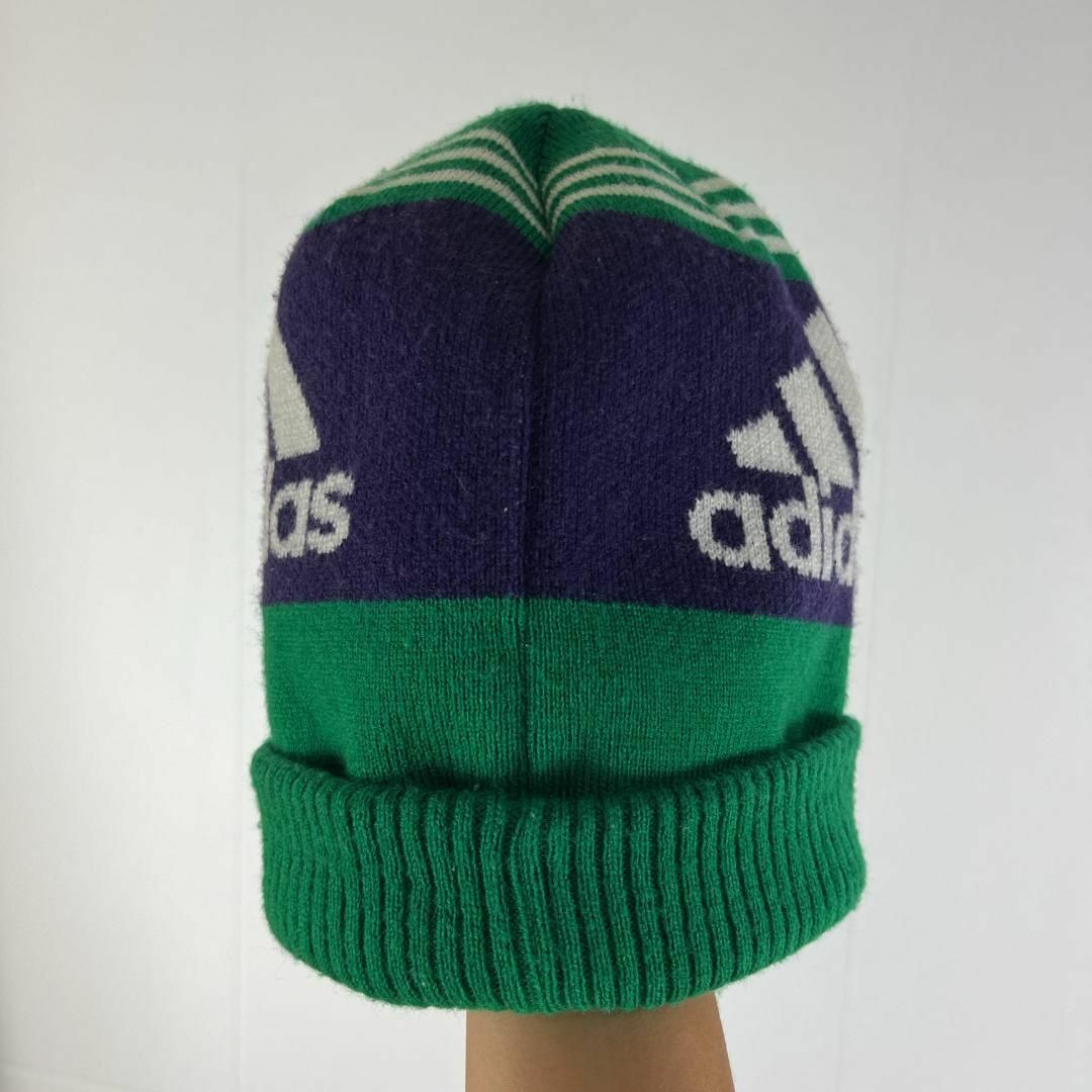 adidas ビーニー　トレフォイル　ワインレッド　Y2K vintage