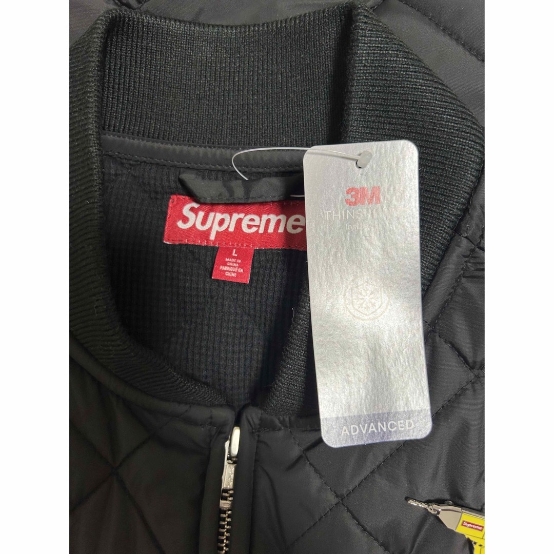 supreme pins quilted work vest L ピンズベスト