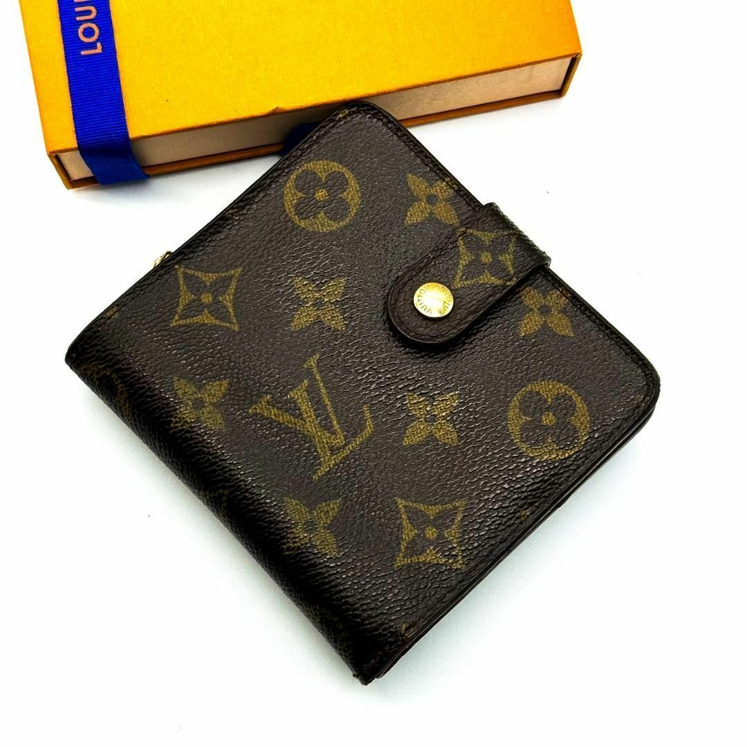 LOUIS VUITTON - 良品 ルイヴィトン モノグラム コンパクトジップ 二 ...