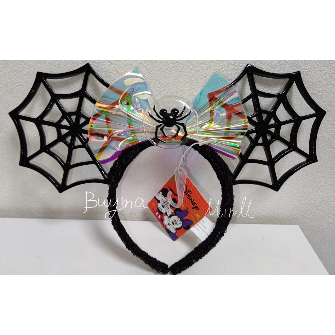 Disney(ディズニー)のハロウィン スパイダー 蜘蛛の巣 ミニーちゃん カチューシャ レディースのヘアアクセサリー(カチューシャ)の商品写真