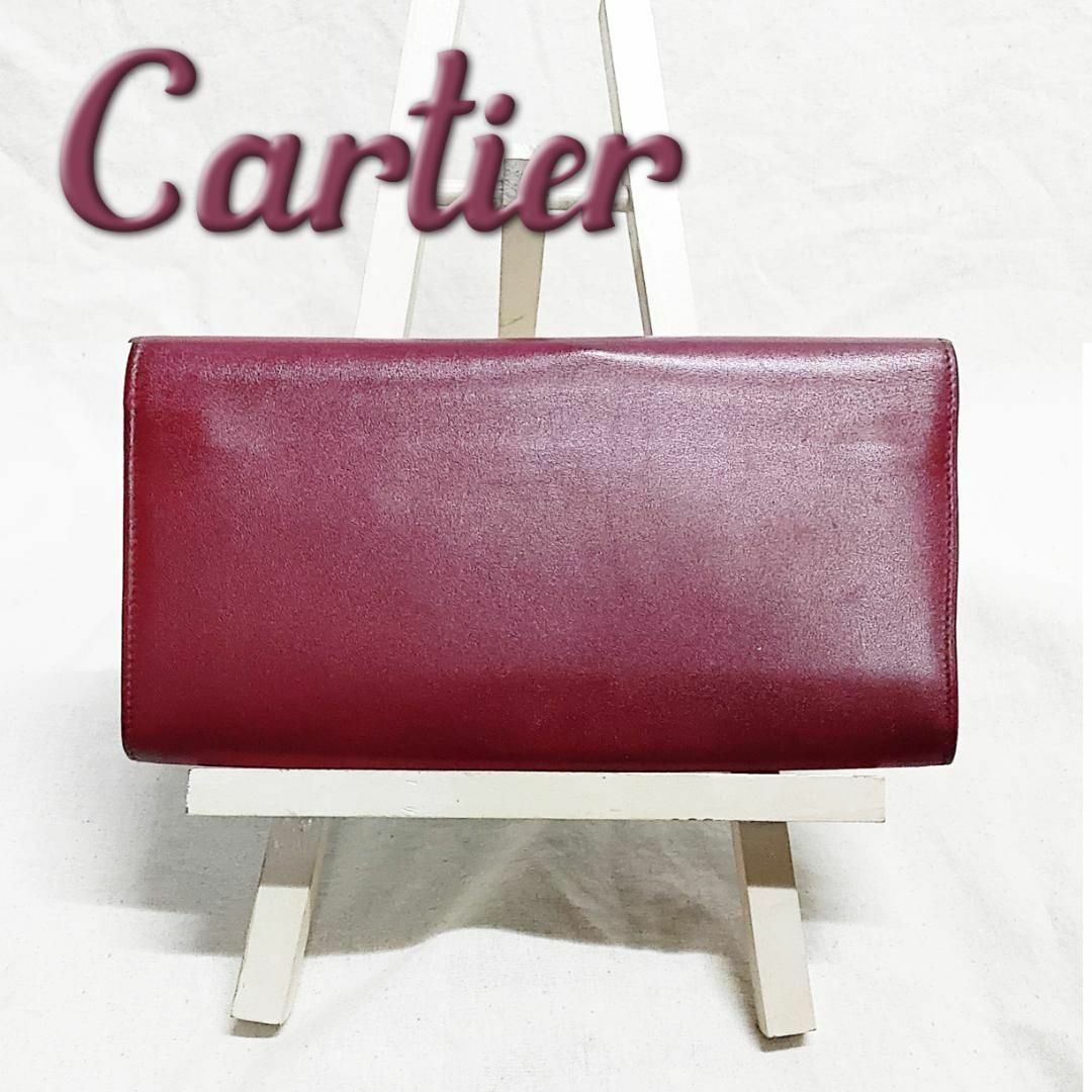 Cartier(カルティエ)の箱付き 良品 Cartier カルティエ がま口 折り財布 フラップ 小銭入れ レディースのファッション小物(財布)の商品写真