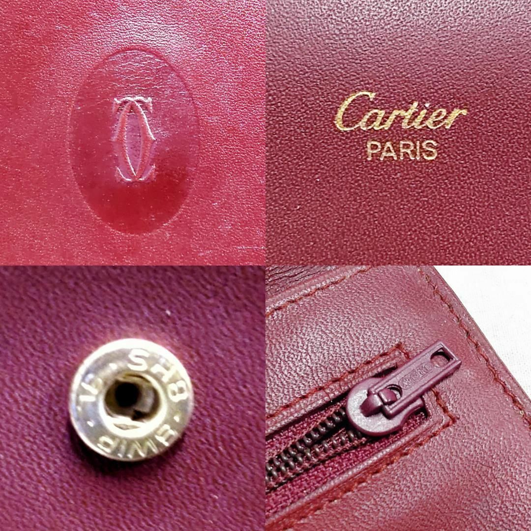 Cartier(カルティエ)の箱付き 良品 Cartier カルティエ がま口 折り財布 フラップ 小銭入れ レディースのファッション小物(財布)の商品写真