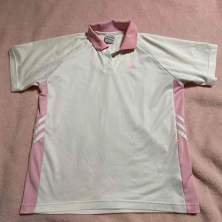 アディダス(adidas)のアディダス　ポロシャツ　160サイズ　　　　　　【中古】可愛いピンクadidas(Tシャツ/カットソー)