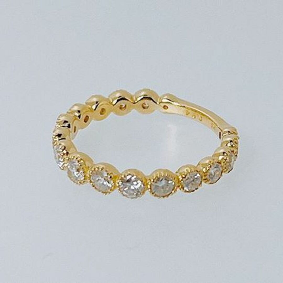 新品✨ K18YＧ　イエローゴールド　9号　ダイヤ　リング　エタニティ指輪 レディースのアクセサリー(リング(指輪))の商品写真