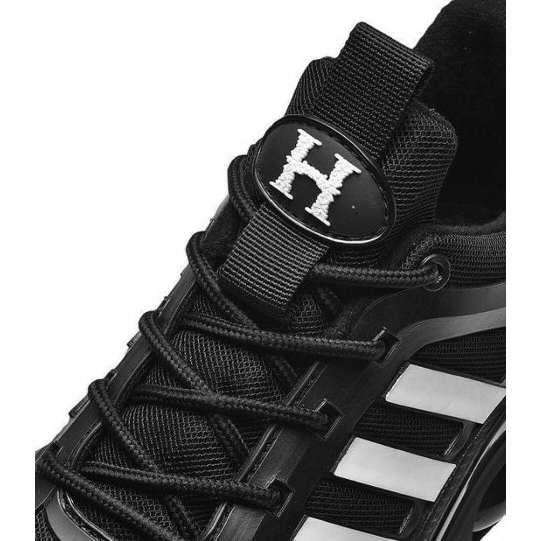 26.5cmメンズスニーカーシューズランニングウォーキングブラック運動靴黒男性 メンズの靴/シューズ(スニーカー)の商品写真