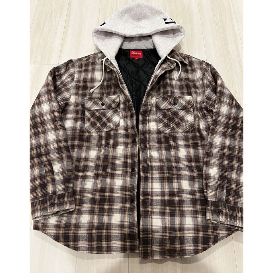 Supremeオンライン状態Supream Hooded Flannel Zip Up Shirt