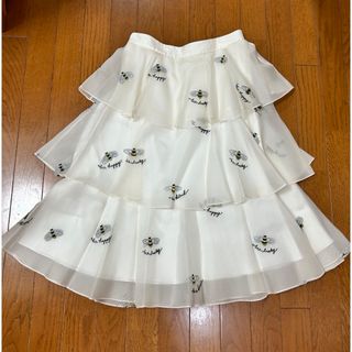 スレトシス(Sretsis)のSretsis Bee Skirt ホワイト(ひざ丈スカート)