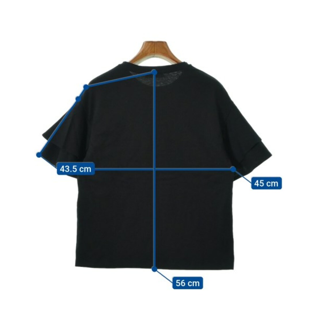 OPAQUE.CLIP(オペークドットクリップ)のOPAQUE.CLIP Tシャツ・カットソー 36(S位) 黒 【古着】【中古】 レディースのトップス(カットソー(半袖/袖なし))の商品写真