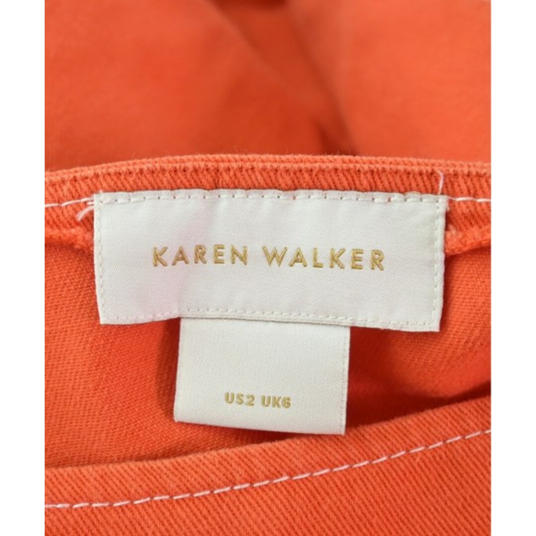 KAREN WALKER(カレンウォーカー)のKAREN WALKER カレン　ウォーカー ワンピース -(M位) オレンジ系 【古着】【中古】 レディースのワンピース(ひざ丈ワンピース)の商品写真