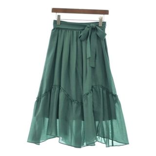 ジルスチュアート(JILLSTUART)のJILLSTUART ロング・マキシ丈スカート 0(XS位) 緑 【古着】【中古】(ロングスカート)