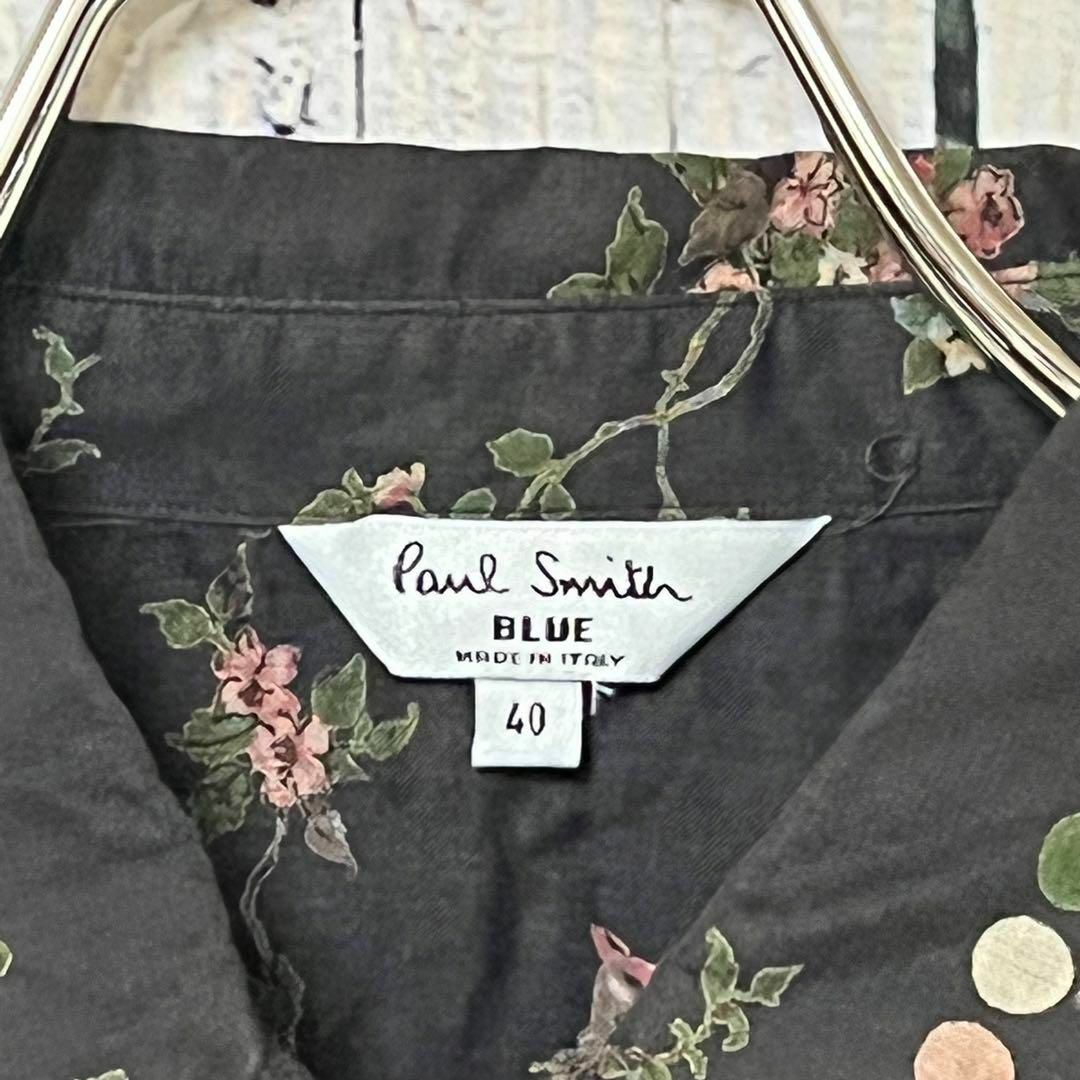 Paul Smith(ポールスミス)の【超美品】ポールスミス　長袖シャツ　　総柄　花柄　こげちゃ　フラワー　Mサイズ レディースのトップス(シャツ/ブラウス(長袖/七分))の商品写真