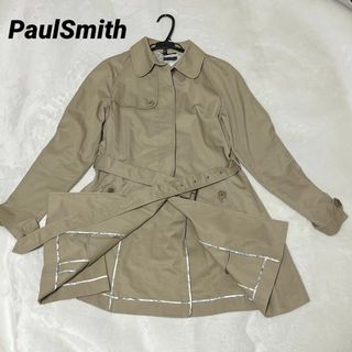 ポールスミス(Paul Smith)の【匿名配送】ポールスミス　トレンチコート　ベージュ　花柄　ベルト　アウター　M(トレンチコート)