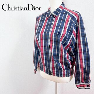 Christian Dior SPORTS★ドット柄透けブラウス★L★ゆるだぼ